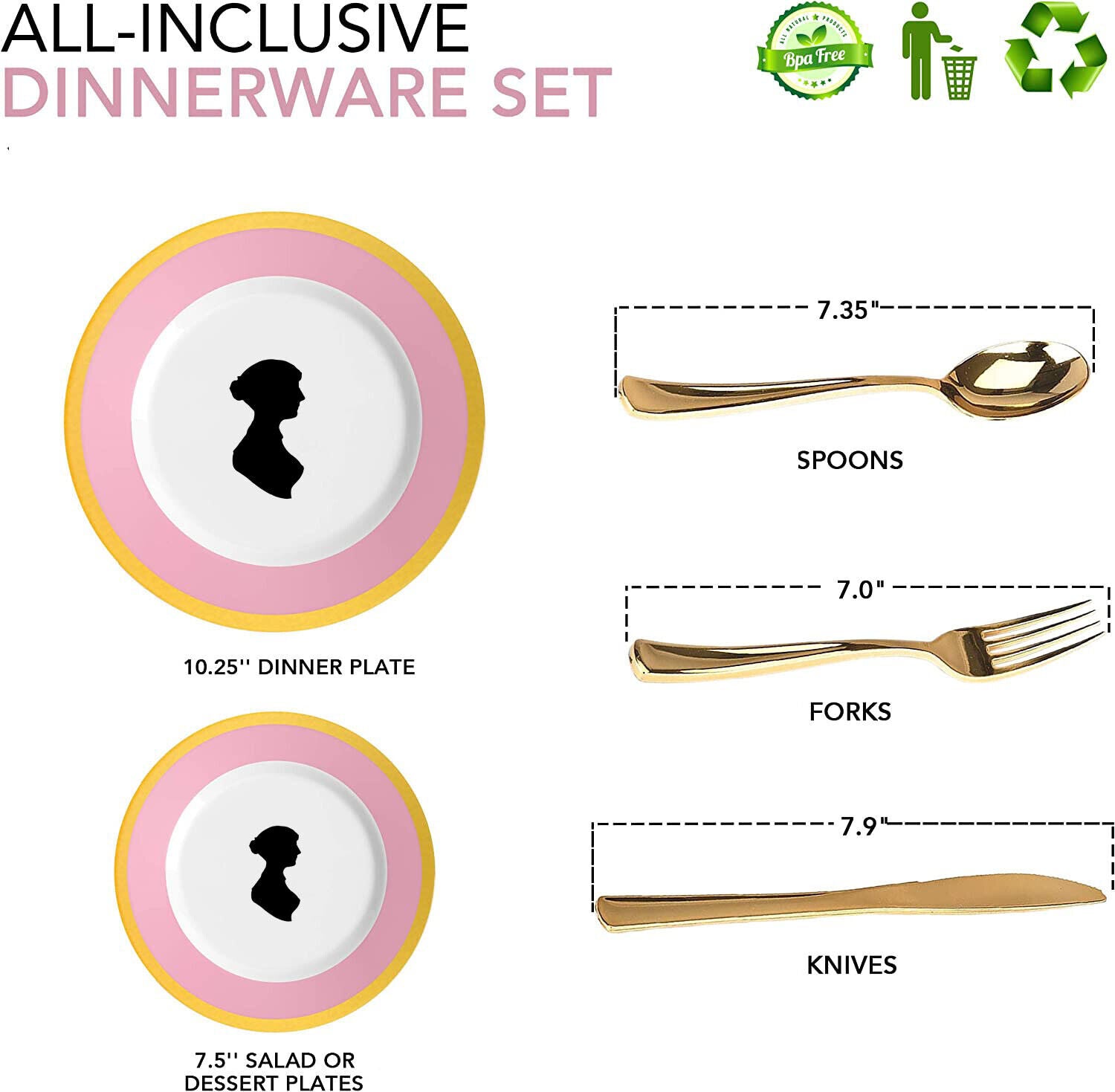 Jane Austen Party Kit for 4: Plates, Banner, Flatware, Favors, Cupcake Wrappers+