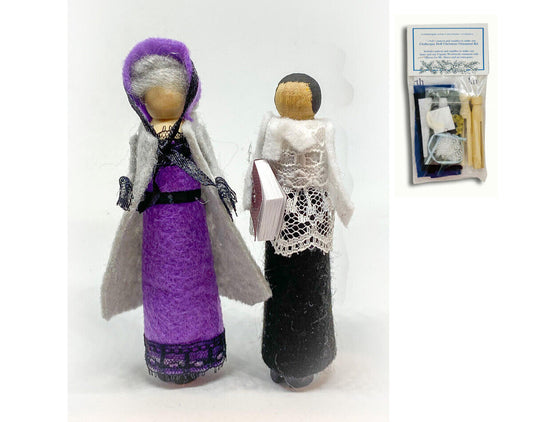 KIT Jane Austen Clothespin Doll Ornament Kit: Mr. Collins and Lady Catherine