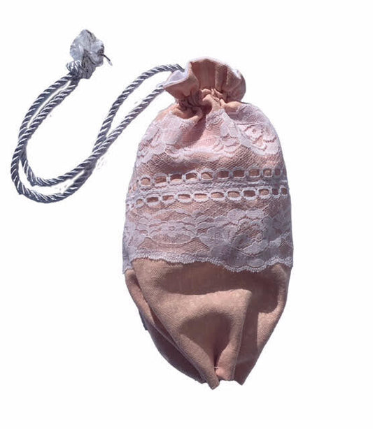Austentation Regency/Victorian Reticule Purse with Lace: Cherry Blossom