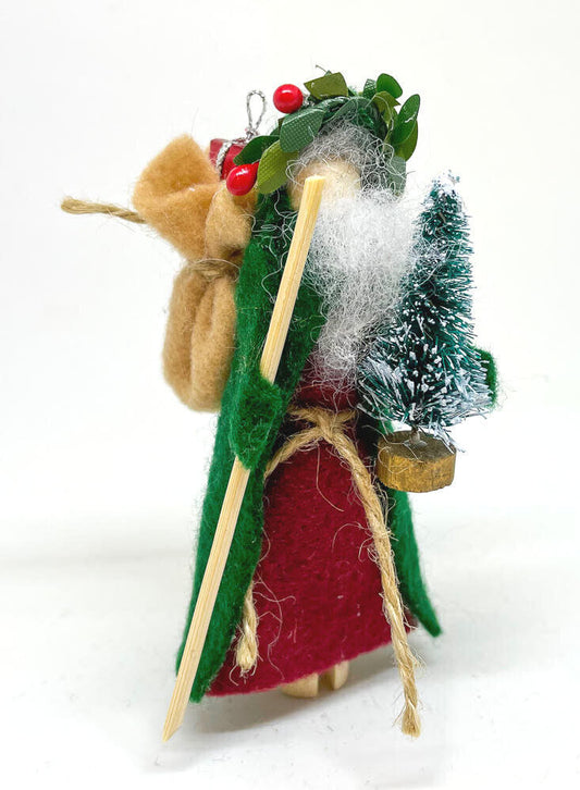 KIT Austentation Clothespin Doll Christmas Ornament Kit: Father Christmas