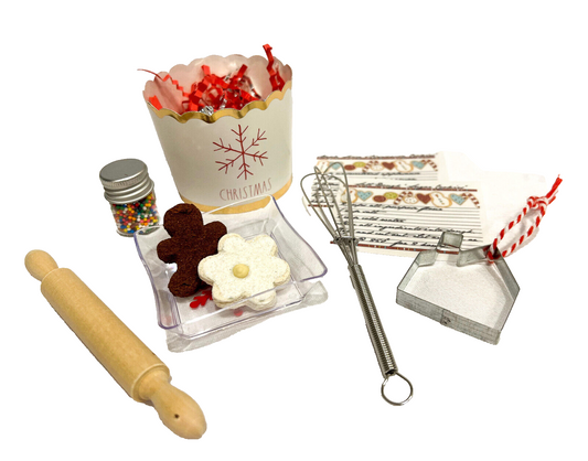 Austentation DIY Christmas Holiday Cookie Baking Set for your American 18" Girl Doll