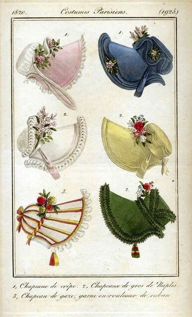 Eliza: Regency Poke Bonnet with Pink Roses