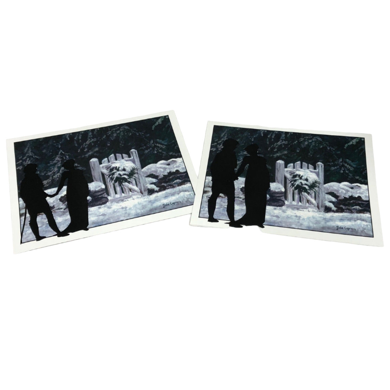 handmade cards- Pride and Prejudice silhouettes