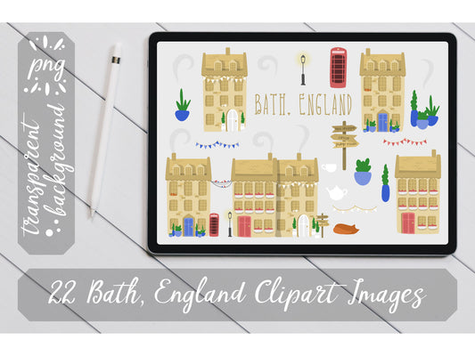 Printable City of Bath High Resolution Downloadable PNG Clip Art Wall Poster