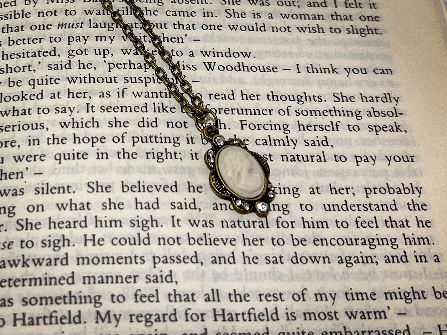 Cameo & Crystal Necklace