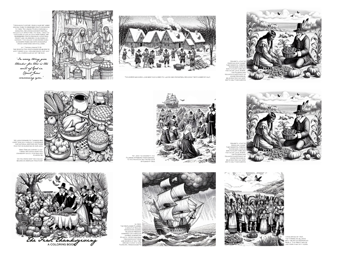 Free Downloadable Coloring Book: Thanksgiving