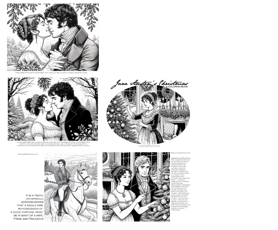 Free Downloadable Coloring Book: Jane Austen's Christmas