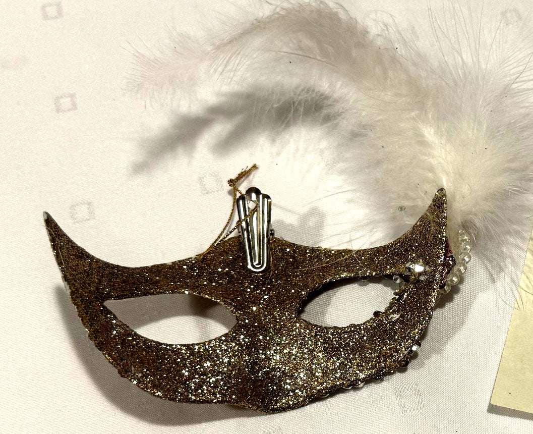 Pride & Prejudice Christmas Ball Masquerade Mask Ornament: Choose Color