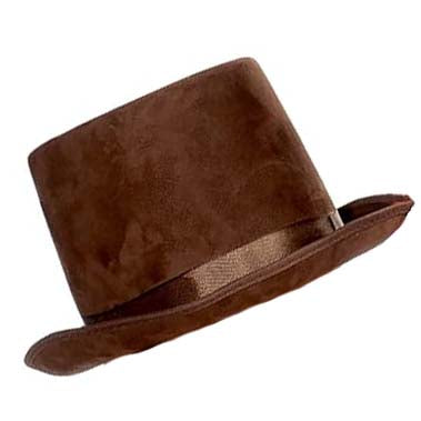 Men's Plain Top Hat: Brown