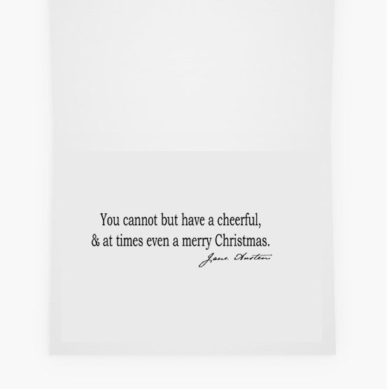 Jane Austen's Steventon Church Watercolor Printable Christmas Card Download