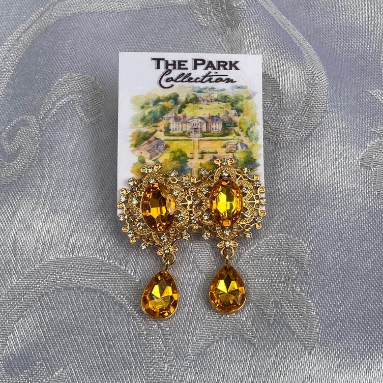 Large Crystal Rhinestone Earrings