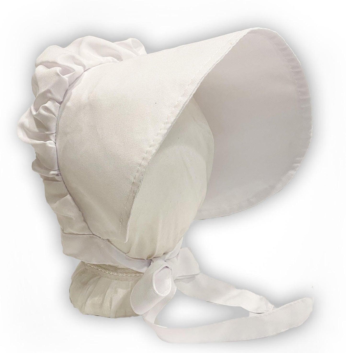 Children's white prairie style bonnet suitable for play Little House
