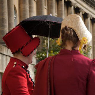 Cottage Bonnet with Velvet Ribbon: Catherine