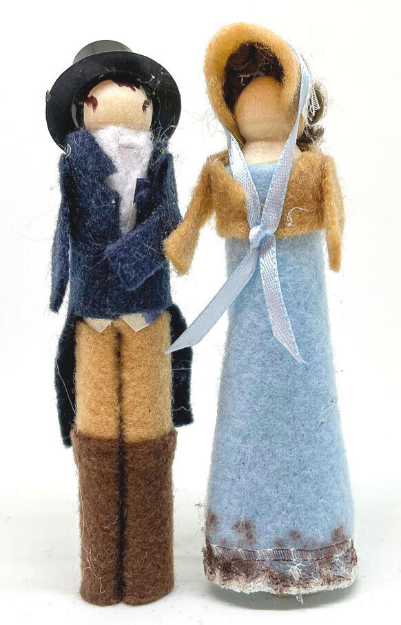 KIT Jane Austen Clothespin Doll Ornament Kit: Elizabeth and Mr. Darcy, Walking