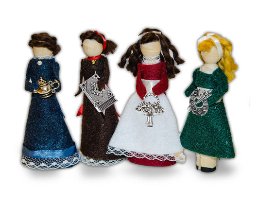 KIT Little Women Clothespin Doll Ornament Kit: Meg, Jo, Beth and Amy March