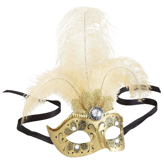 Handmade in Italy Gold Masquerade Mask perfect for a Regency Masked Ball