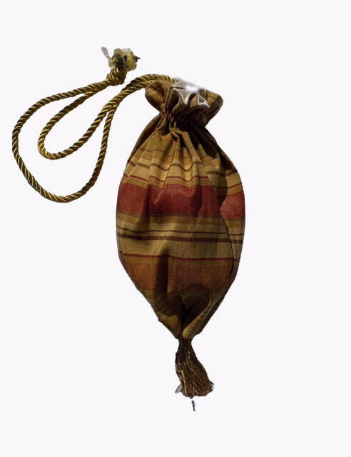 Austentation Regency/Victorian Reticule Purse: Gold Striped