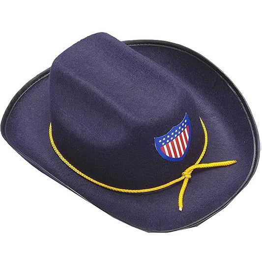 blue felt civil war Union cavalry officers hat
