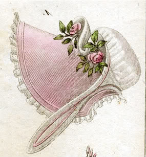 Eliza: Regency Poke Bonnet with Vintage Trims and Lace