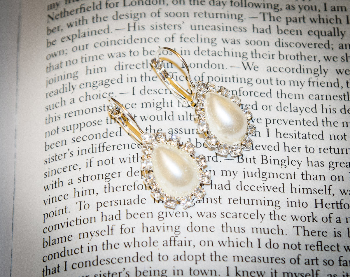 Pearl and Crystal Rhinestone Earrings