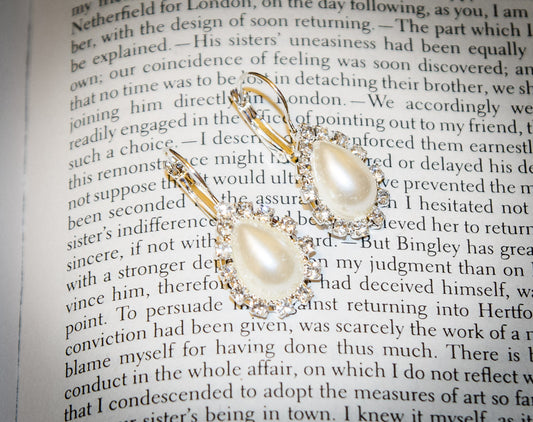 Pearl and Crystal Rhinestone Earrings