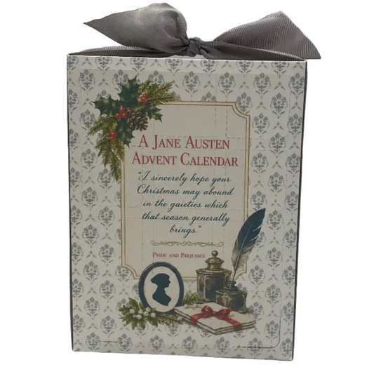 jane austen advent calendar with 12 holiday gifts inside
