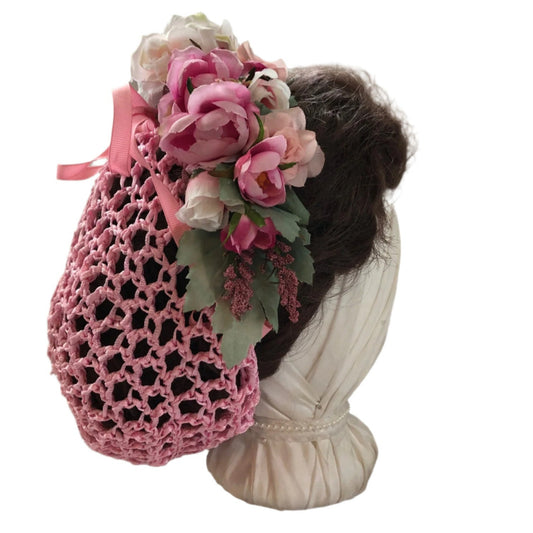Pink Floral Headband Snood