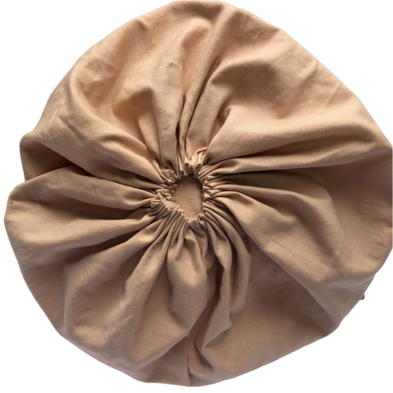 Packable Peony Bonnet: Ivory & Tan