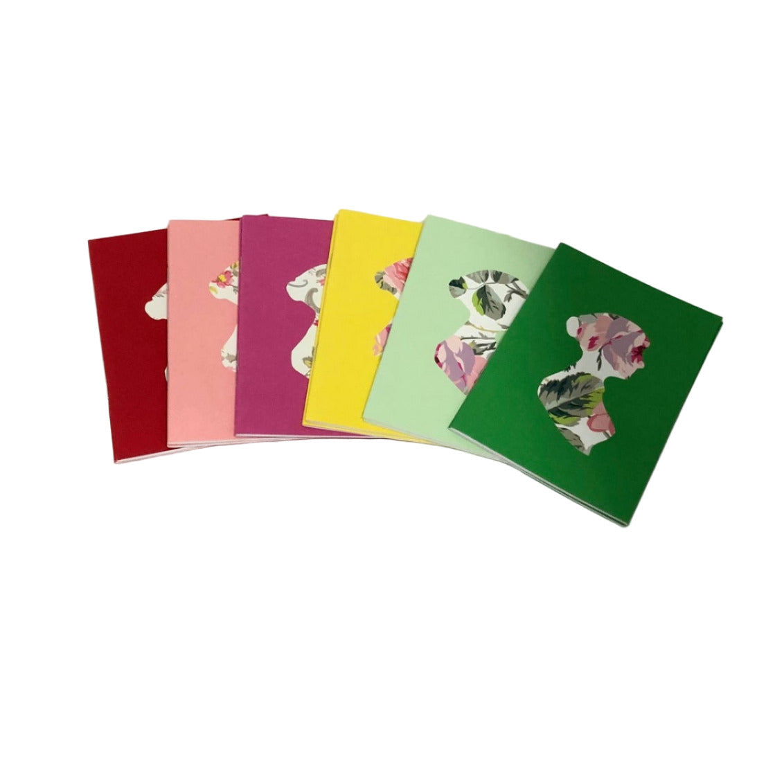 jane austen silhouette notebook in floral roses- choose your color!