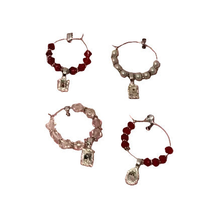Jane Austen Illustrations Wine Glass and teacup charms for parties and gifts