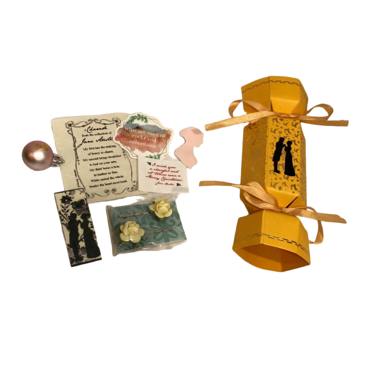 Jane Austen themed holiday Christmas cracker party favor