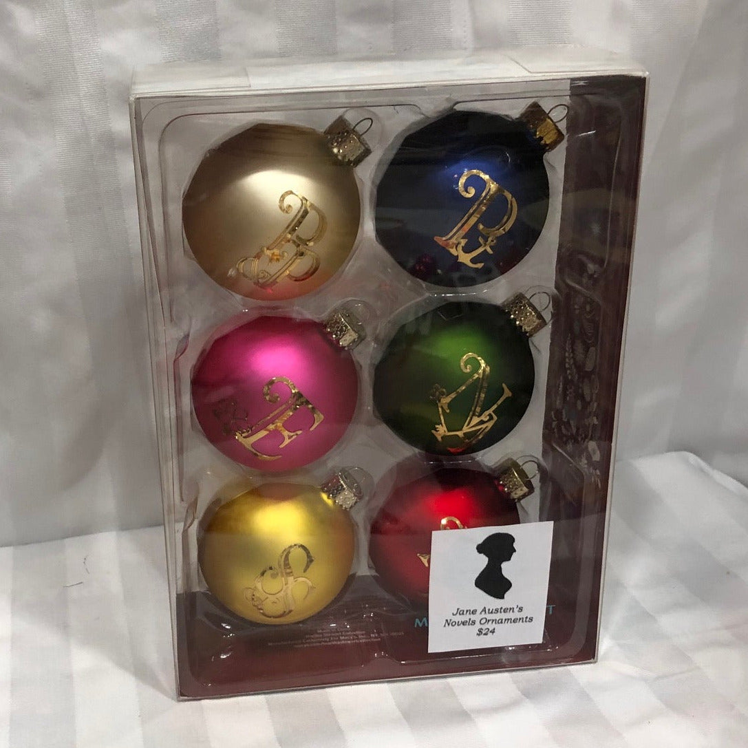 Jane Austen's Novels Themed Ornament Set