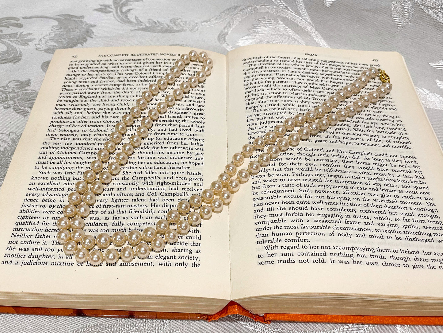 54" Long Pearl Necklace