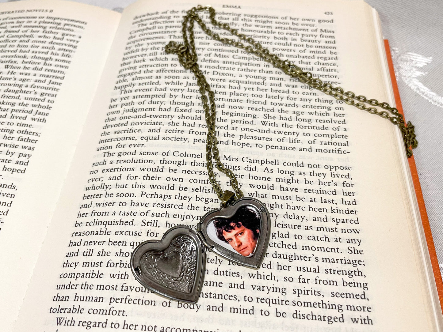 Colin Firth Mr. Darcy Heart Locket