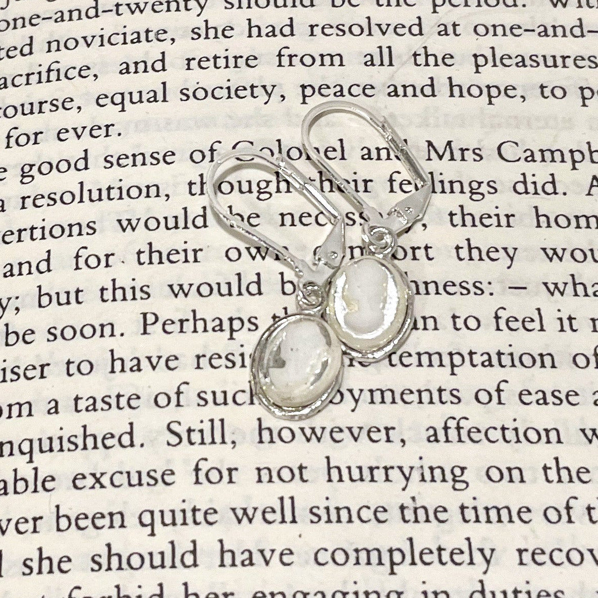 clear glass with white cameo