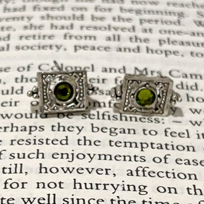 Green Filigree Earrings