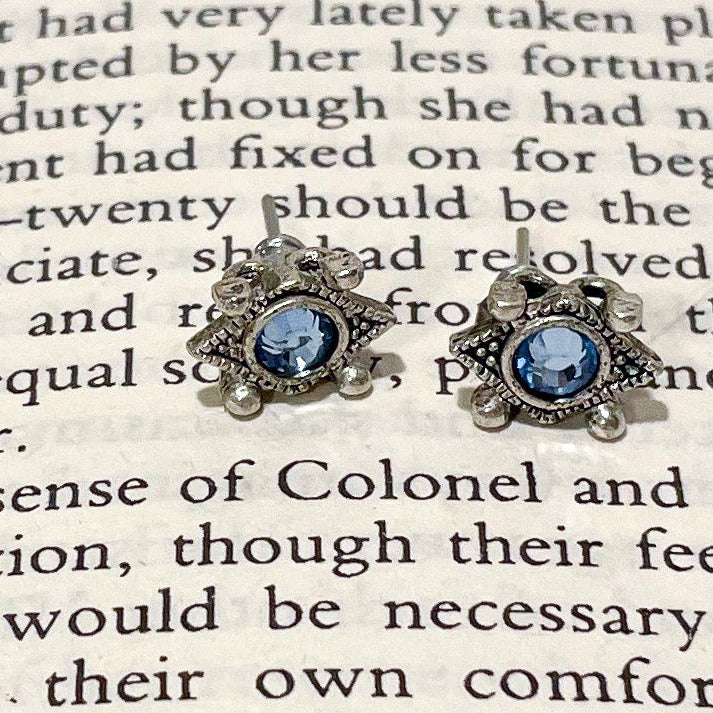 Blue Filigree Earrings