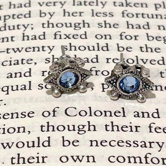 Blue Filigree Earrings