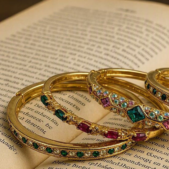 Vintage Crystal Gemstone Bracelets