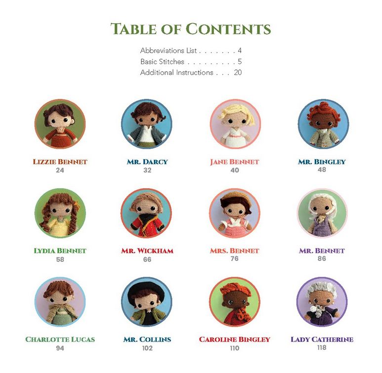 Jane Austen Amigurumi  (Pattern Book)
