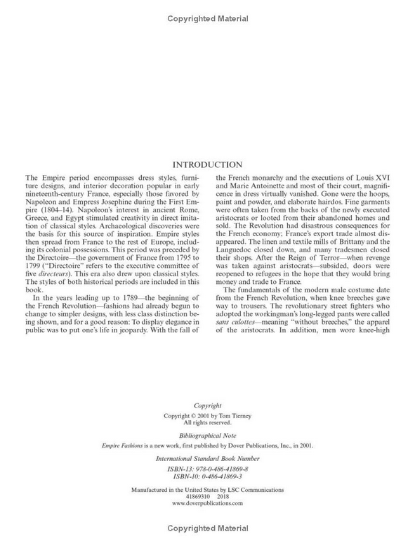 Empire Fashions Coloring Book (Tom Tierney)