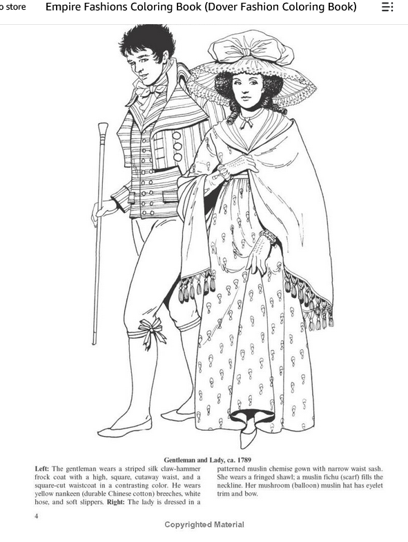 Empire Fashions Coloring Book (Tom Tierney)