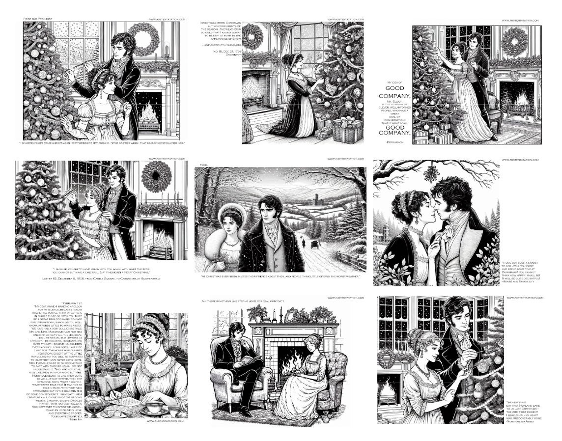 Free Downloadable Coloring Book: Jane Austen's Christmas