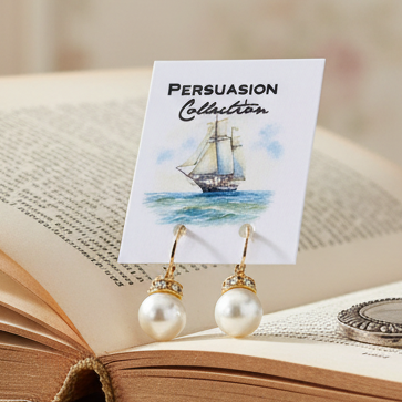 Round Pearl Drop Earrings