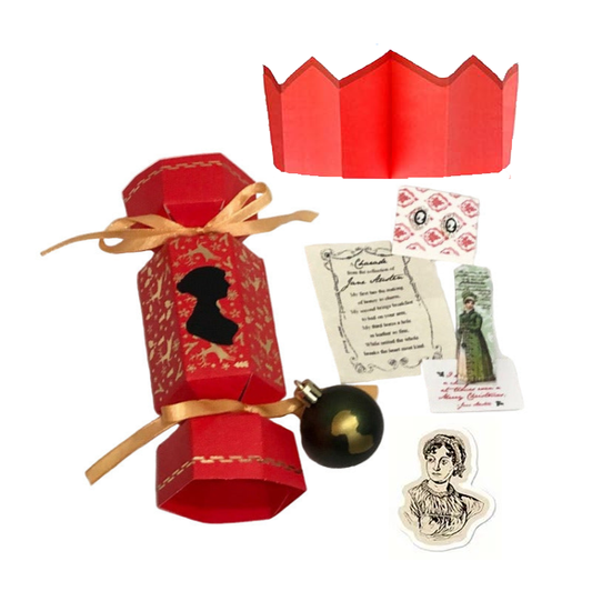 Jane Austen Themed Christmas Cracker: Red, Blue or Silver