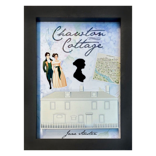 Custom Jane Austen's Chawton Cottage 3D Shadow box gift