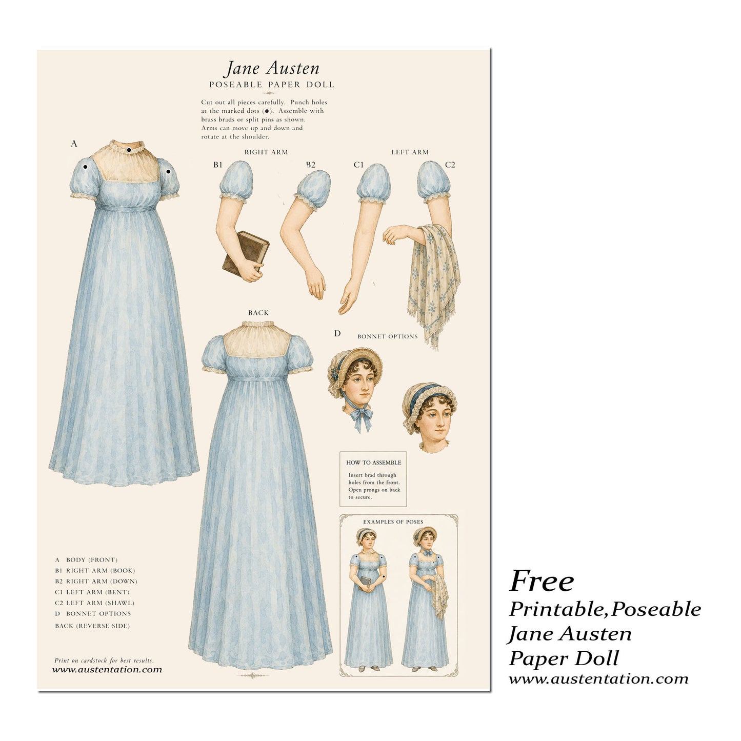 Free Printable Poseable Doll