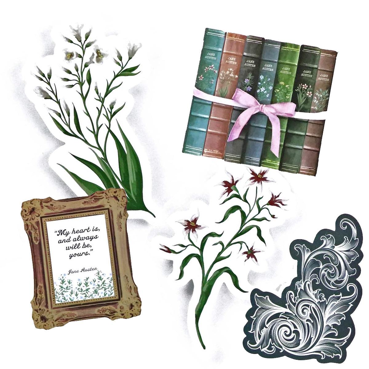 Jane Austen Sense & Sensibility Stickers: XL