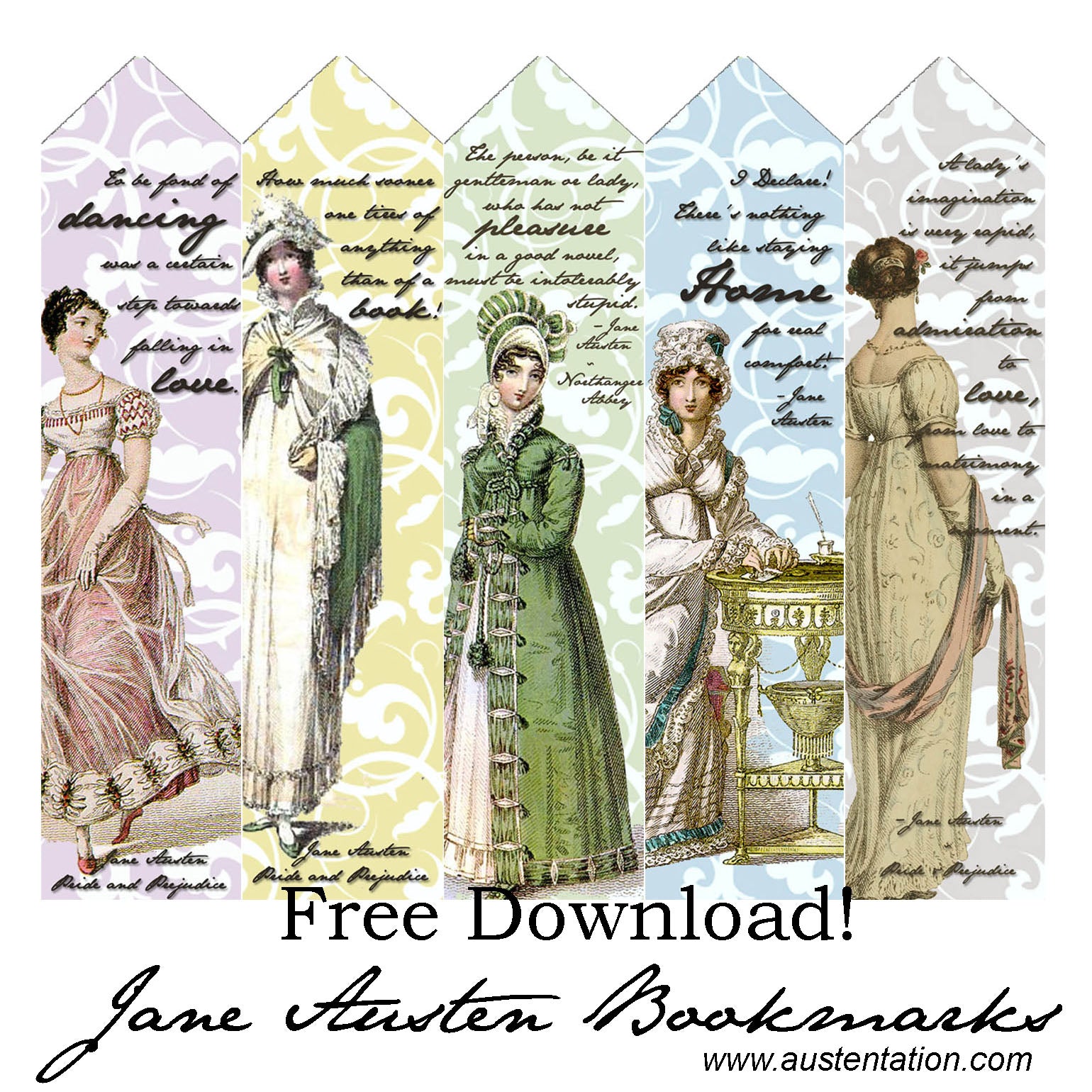 Free Downloadable Bookmark Austentation Regency Accessories Free downloadable bookmark austentation regency accessories