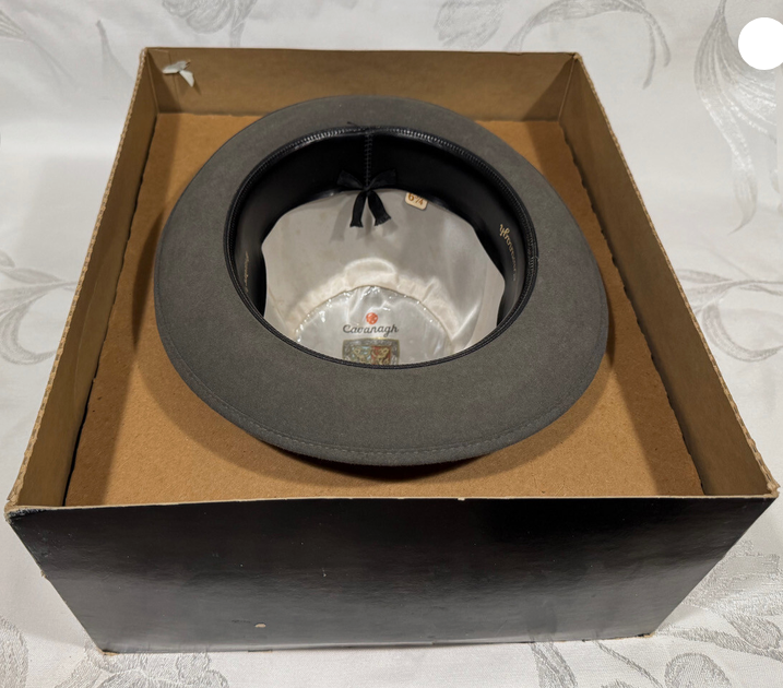 Vintage Bowler Felt Hat with box